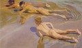 Kinder auf dem Strand ATC maler Joaquin Sorolla Nacktheit Impressionismus